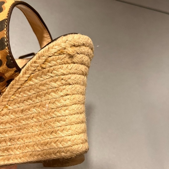 Relativity Espadrille Leopard Print Wedge Chunky Heel Y2K Sandals Size 8.5 Boho - Picture 6 of 10